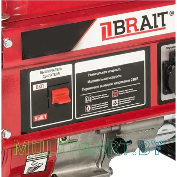 Бензиновый генератор Brait BR3800-CU картинка 4